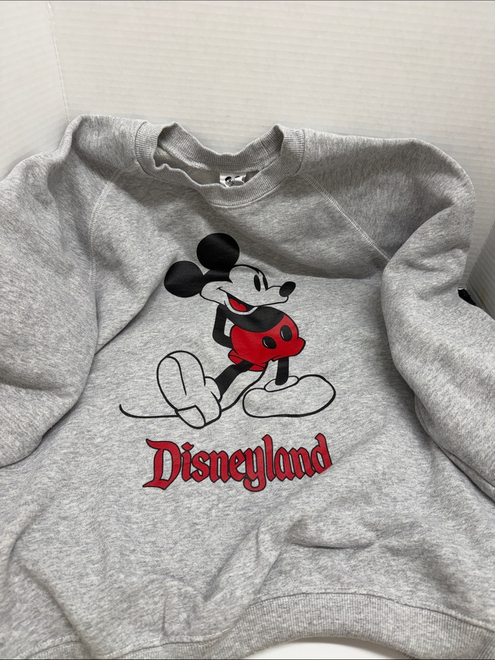 Disney Grey Mickey Mouse Sweatshirt with Red Accents